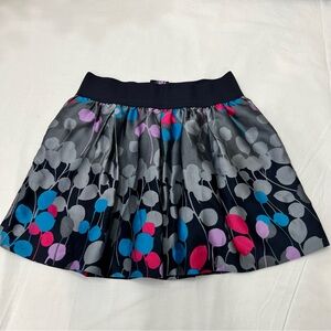 GAP Mini Skirt with Black Waistband and Colorful Floral Design